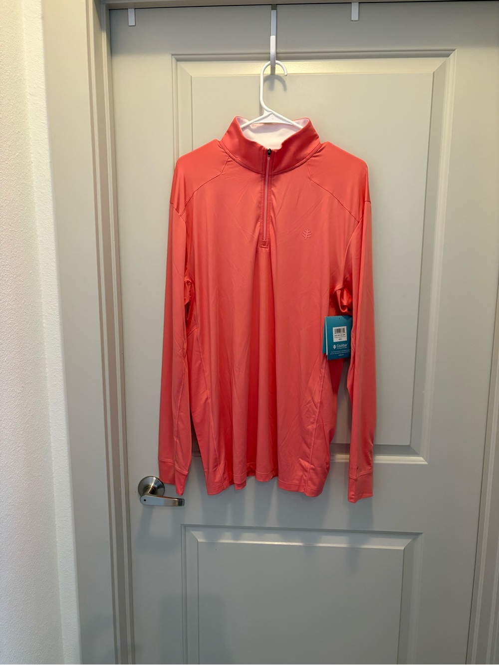 Coolibar Men's Coral Half-Zip Long-Sleeve UPF 50 blocks UVA/ UVB NWT Size L